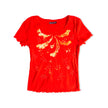 Super cute mesh top with sequins (M)