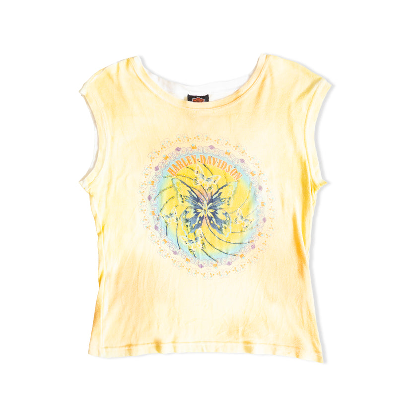 Harley davidson super cute graphic top (L)