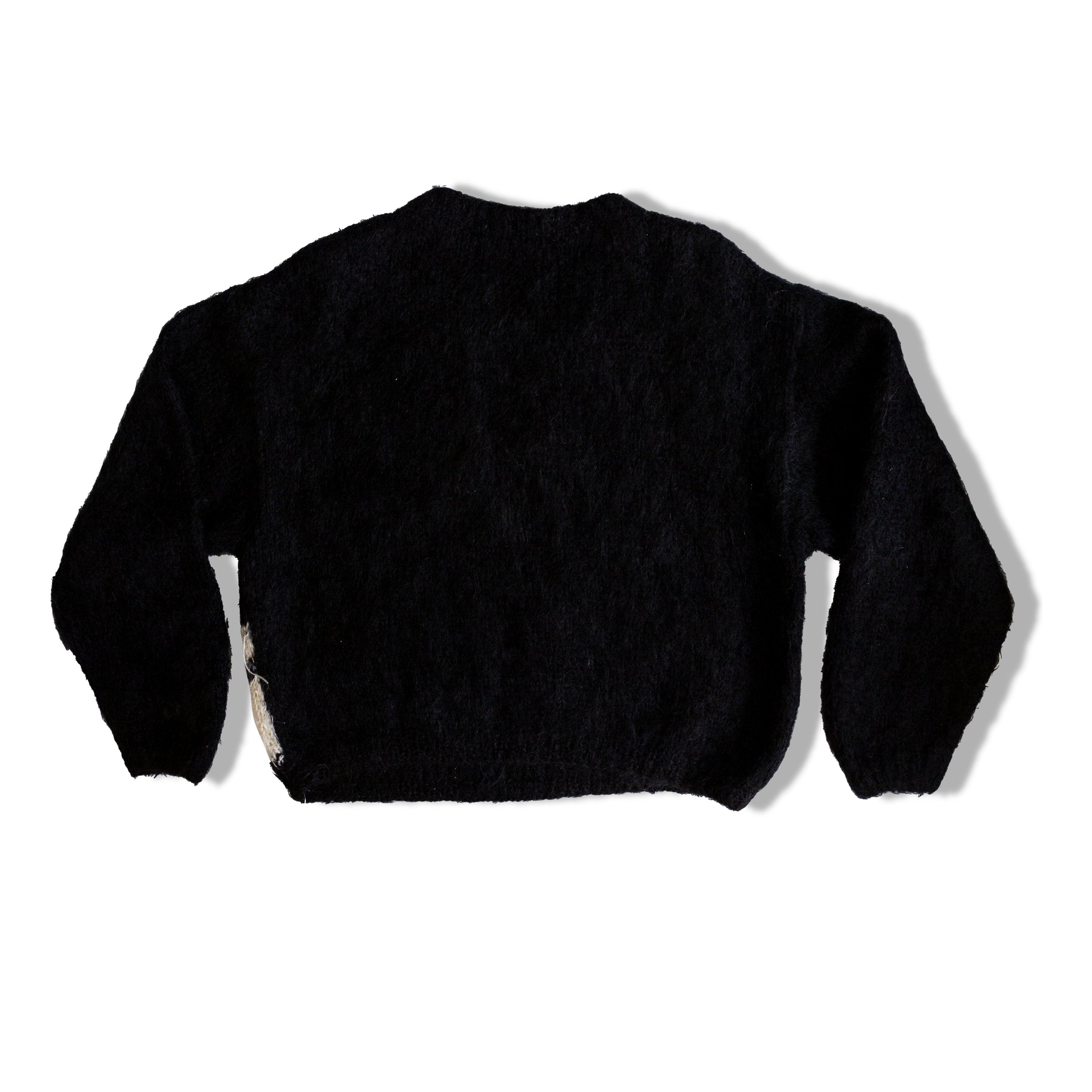 Super fluffy knit sweater with unique pattern