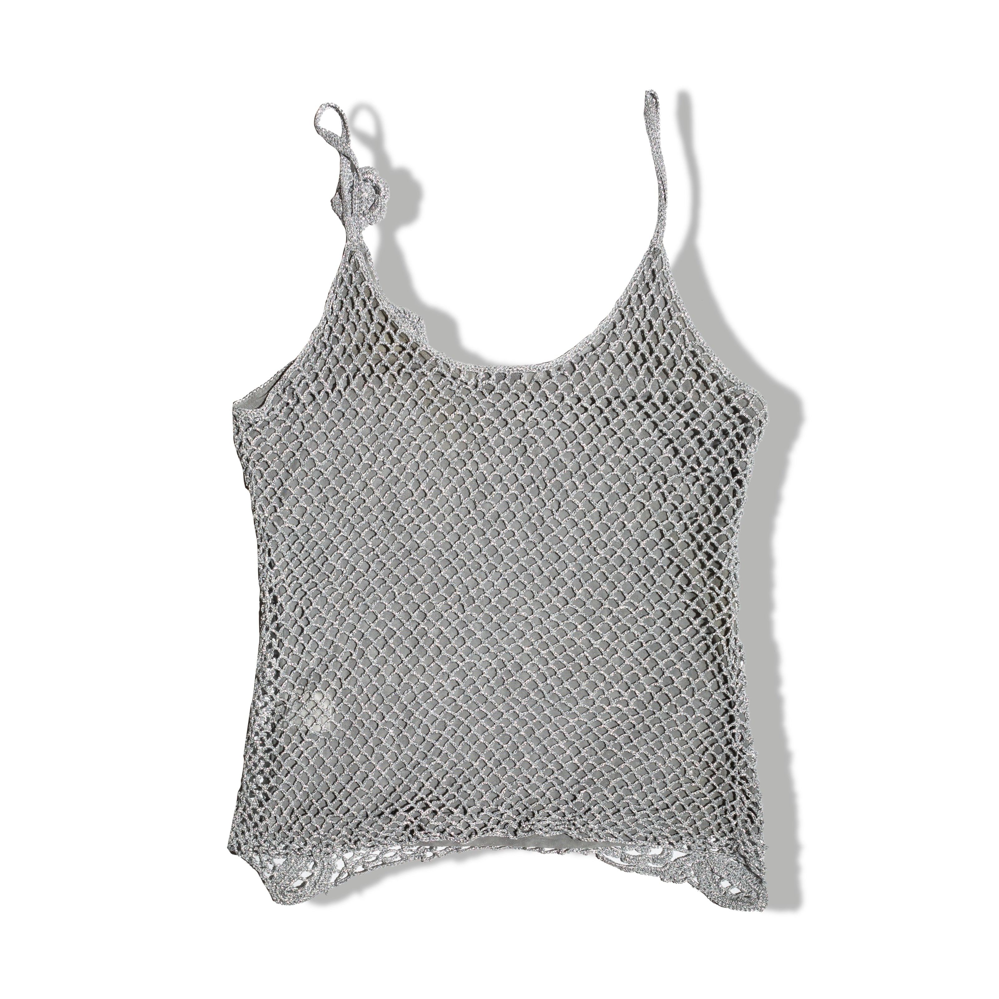 Super hot knitted glitery grey top