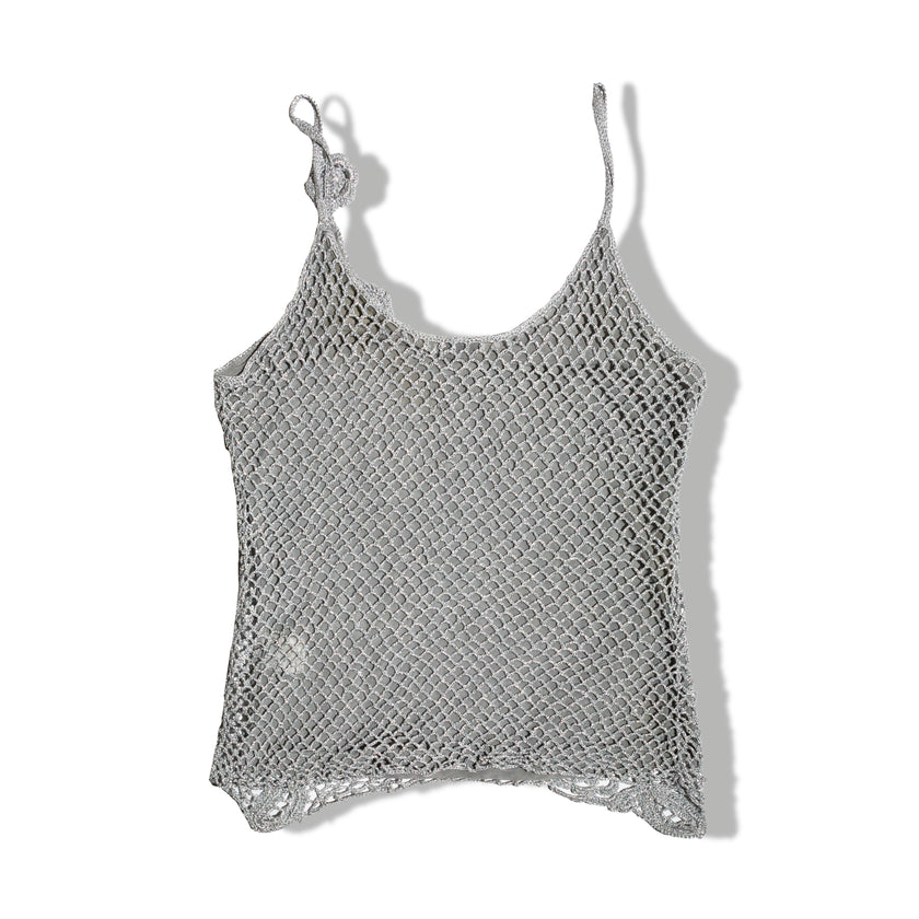 Super hot knitted glitery grey top