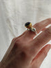 Kimilio Pompei gold plated silver 925 ring with Lapis Lazuli stone (open back - adjustable size)