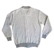 Vintage men’s funky zip up knit crewneck sweater (L)