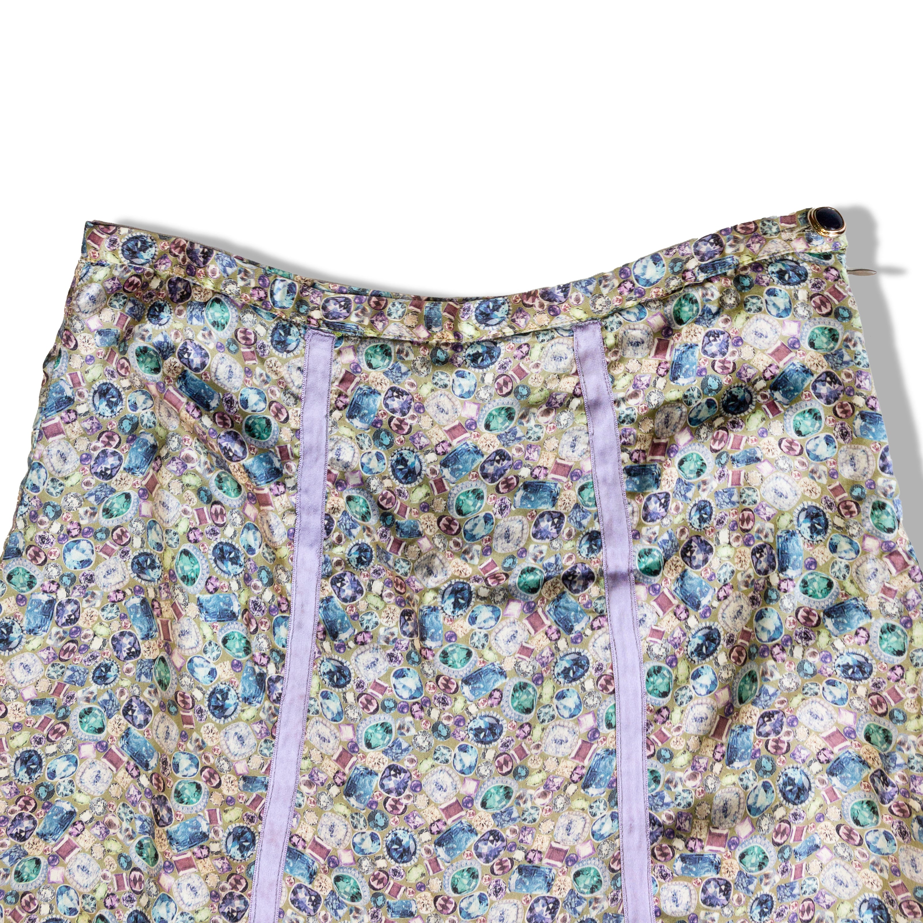 Super funky 100% silk skirt with side zipper (M/L)