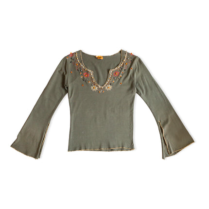 Super cute long sleeve boho top (S/M)