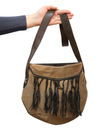Byblos suede boho bag with fringe