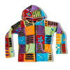 Super cute hippie patchwork zip up hoodie