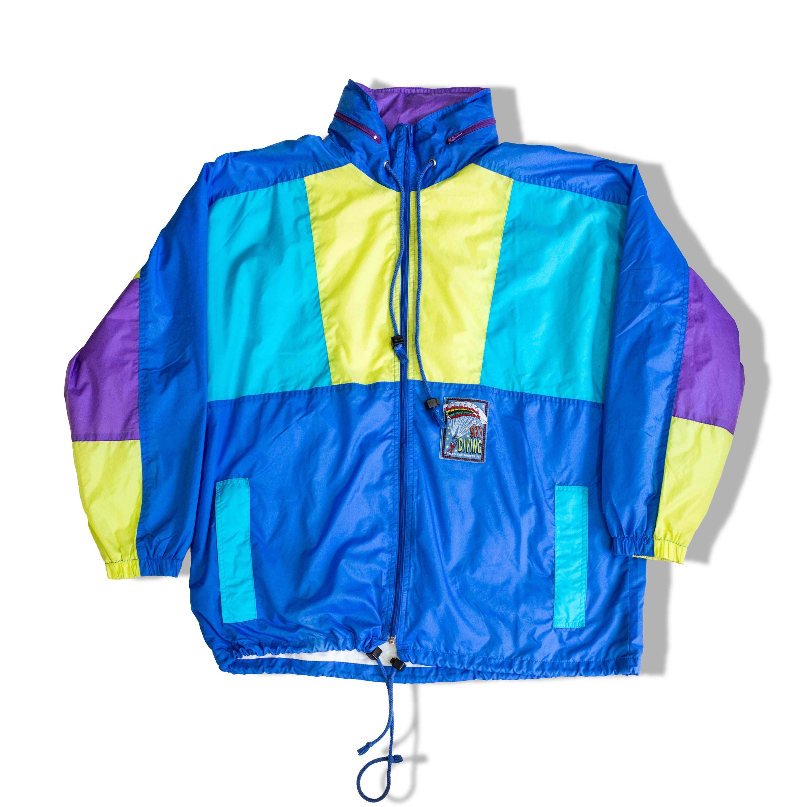 Vintage funky colorful windbreaker (M)