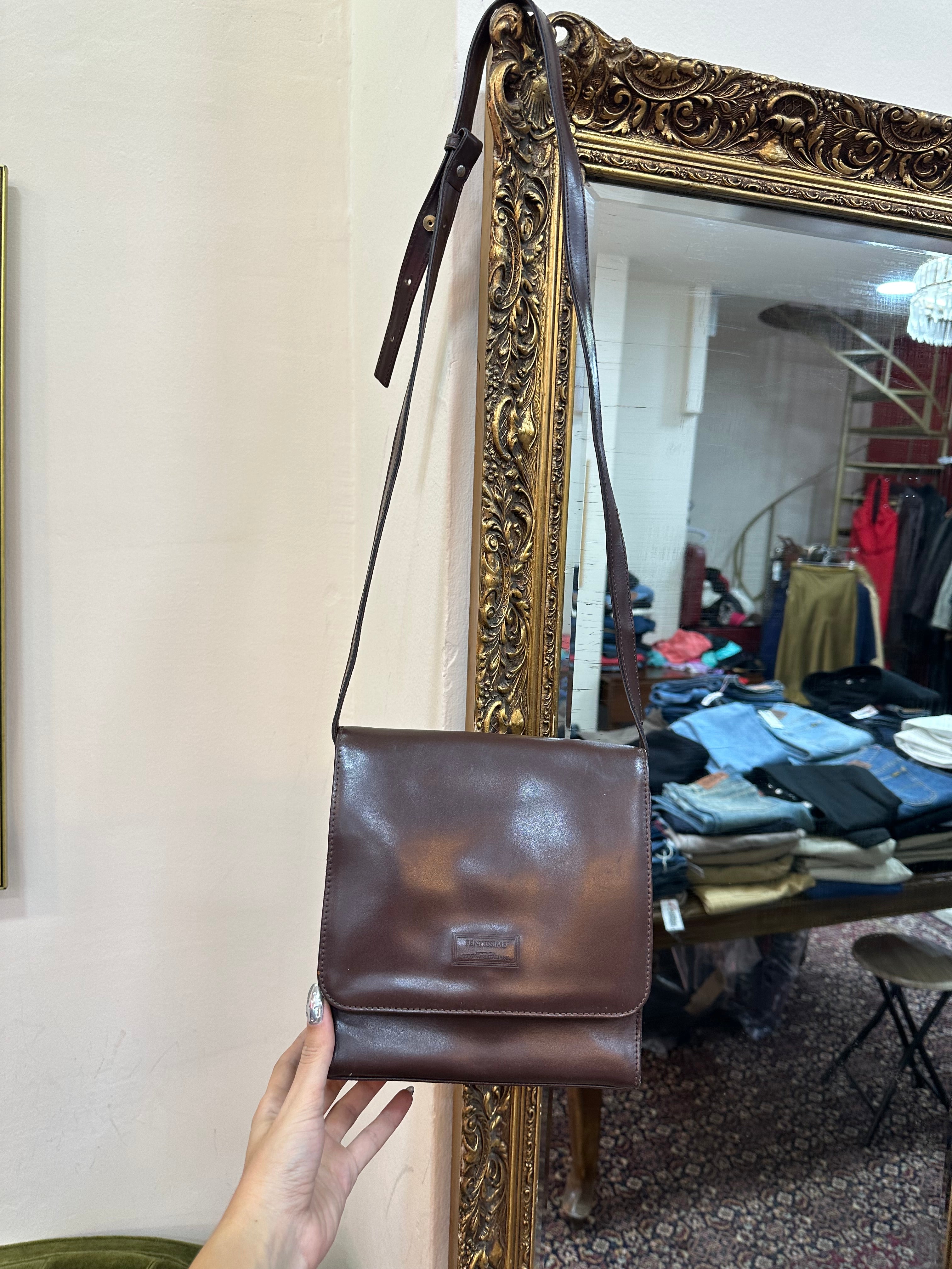 Fendissime brown leather bag