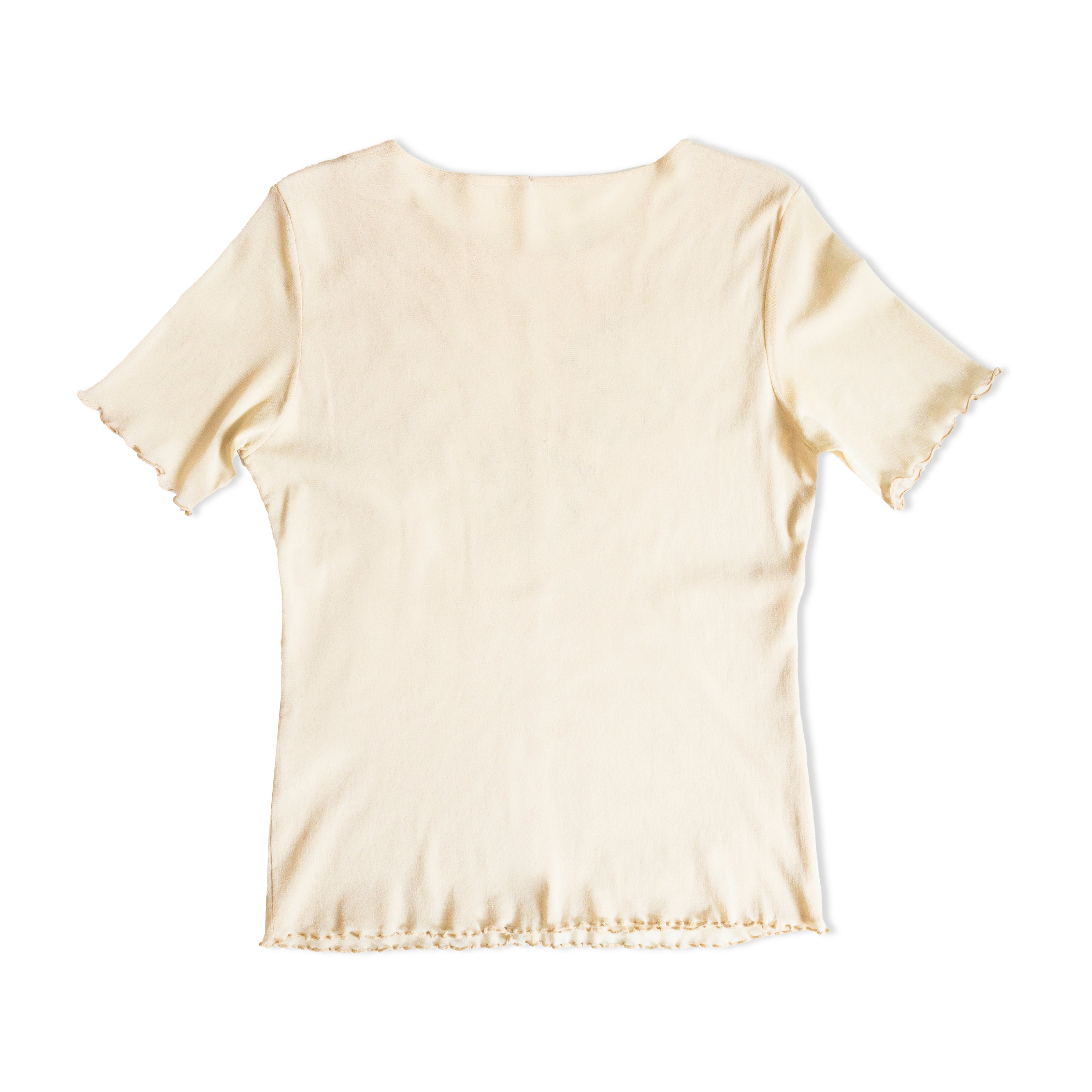 Y2K beige mesh top (L)