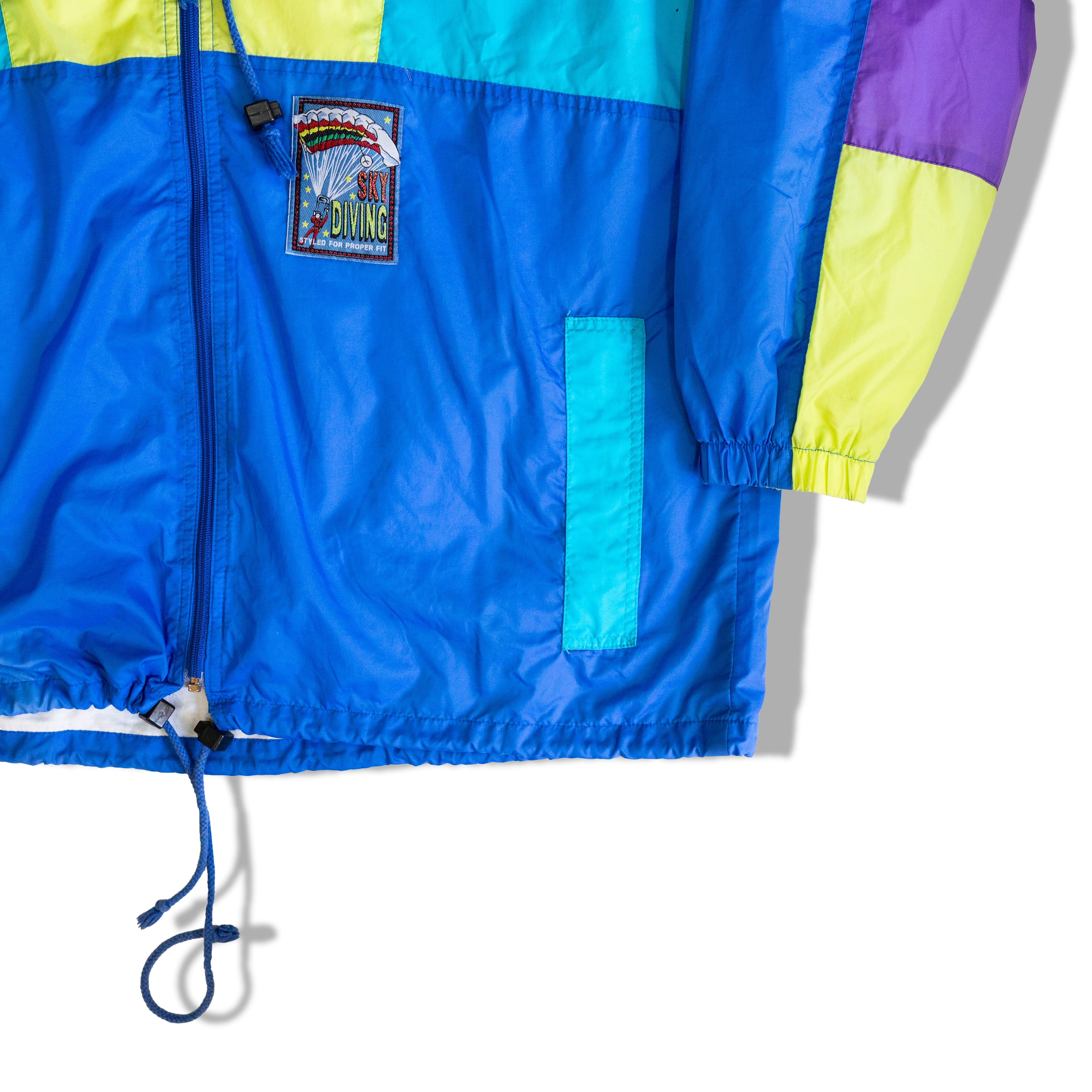Vintage funky colorful windbreaker (M)