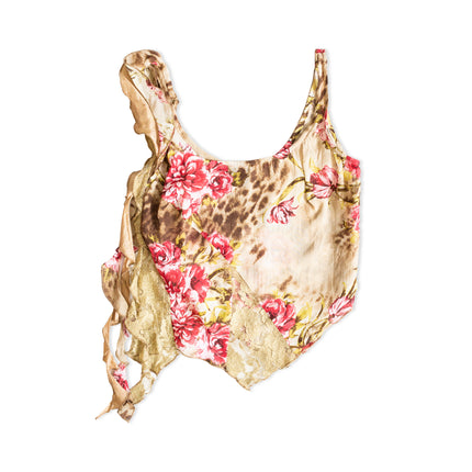 Vintage romantic top with lace details (S)