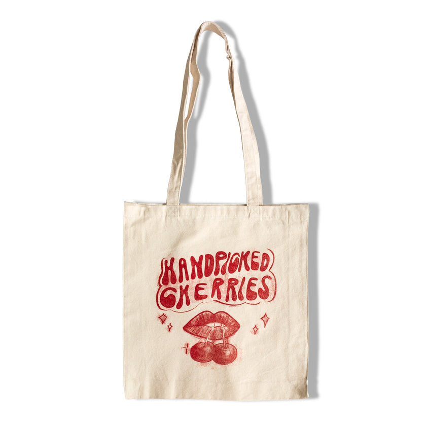 Handpicked Cherries tote bag