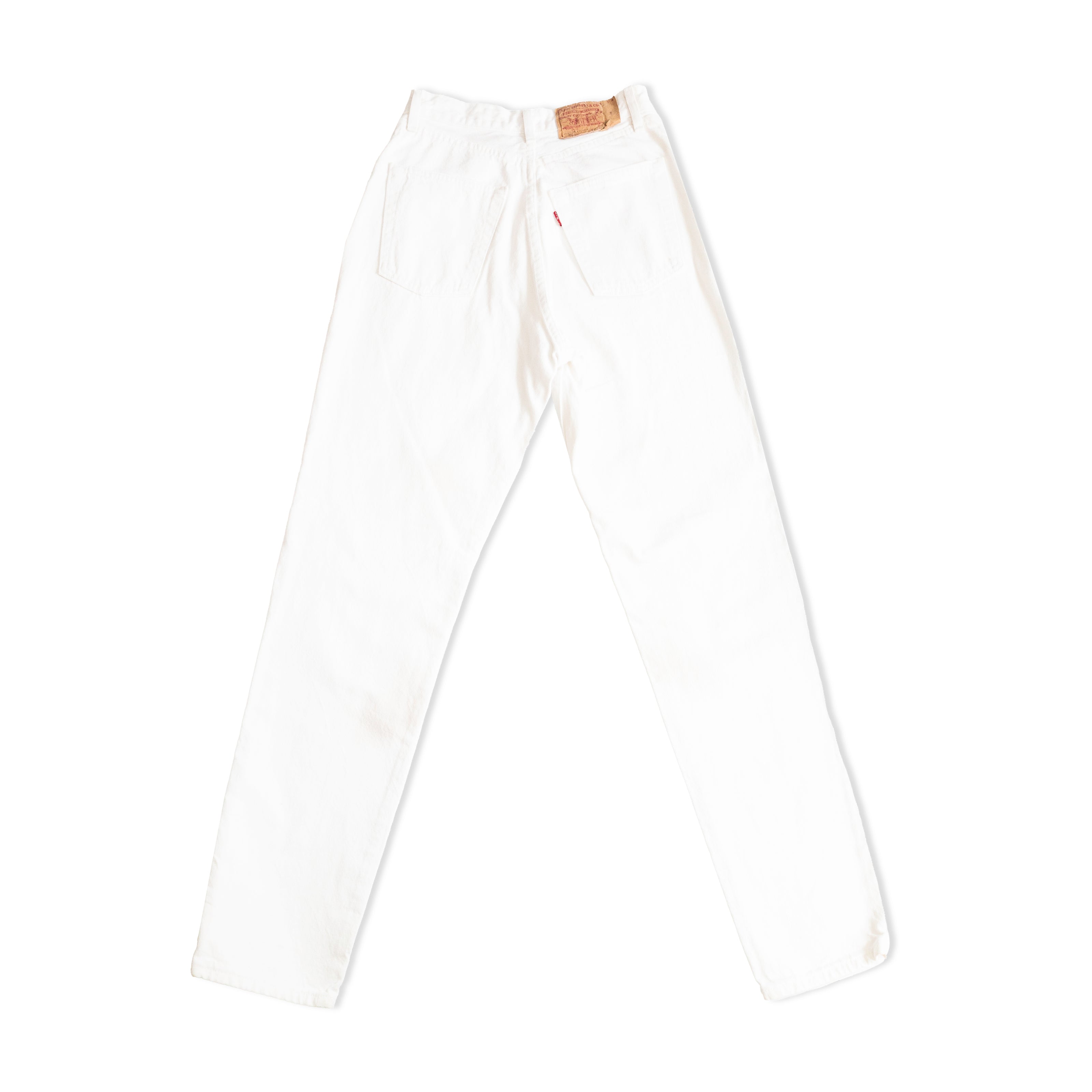Levi's 901 high waisted white jeans (W29)