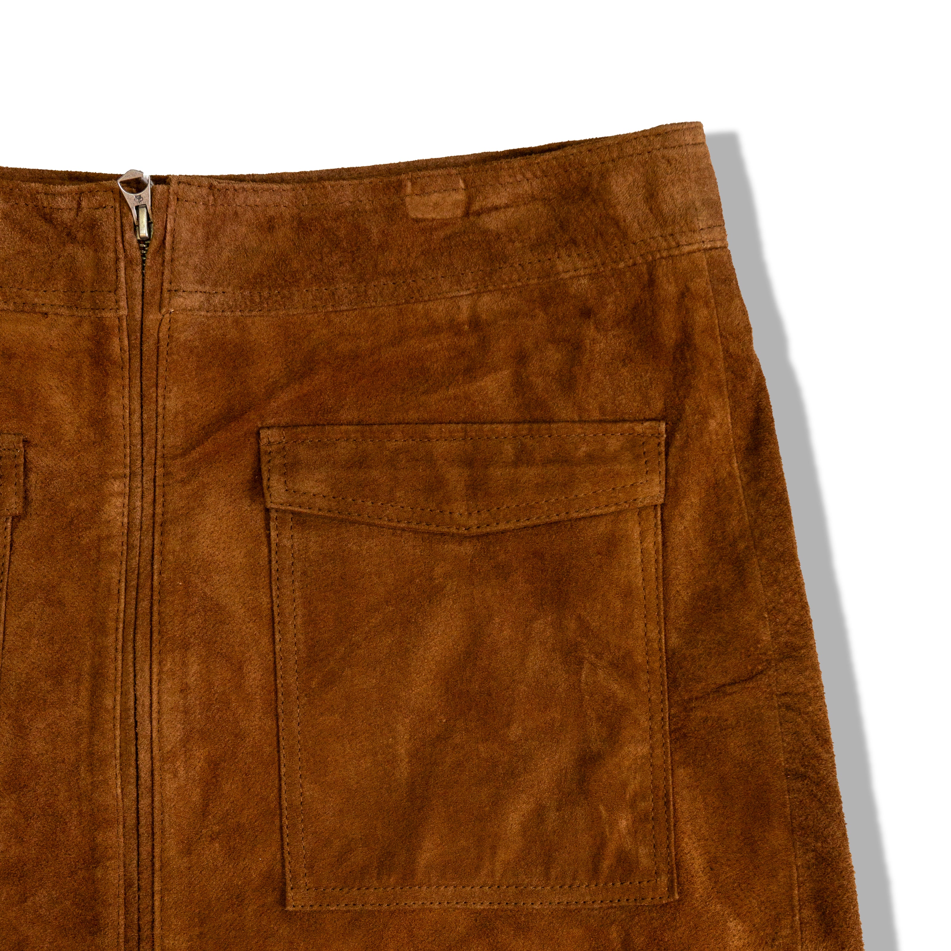 Peppe jeans genuine leather skirt with full-length front zipper (M/L)