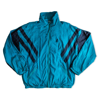 Vintage Men’s 90s Teal Windbreaker Track Jacket (L)