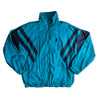 Vintage Men’s 90s Teal Windbreaker Track Jacket (L)
