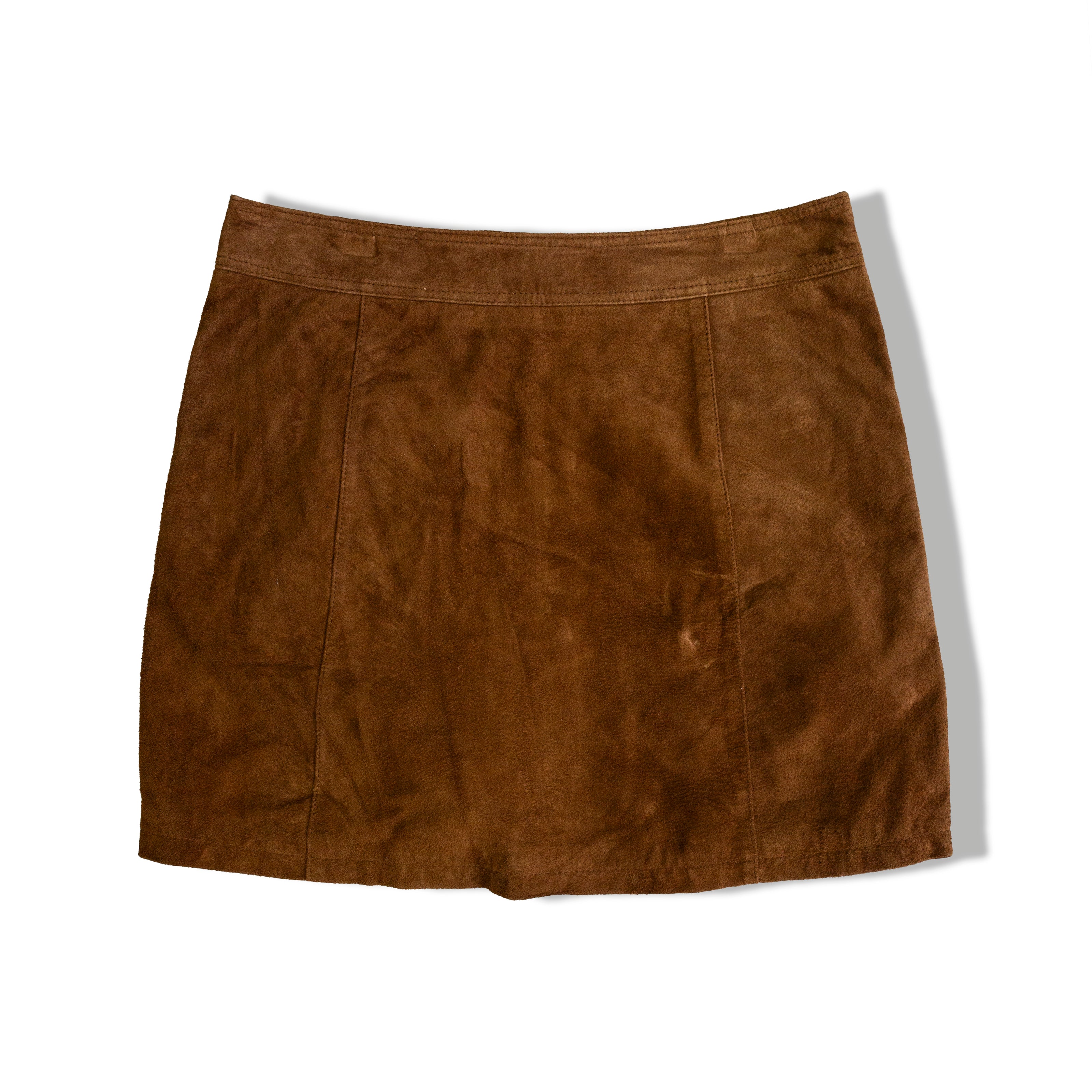 Peppe jeans genuine leather skirt with full-length front zipper (M/L)