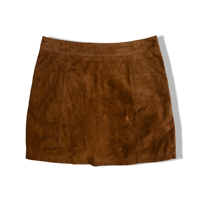 Peppe jeans genuine leather skirt with full-length front zipper (M/L)