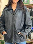 Vintage heavy leather biker jacket