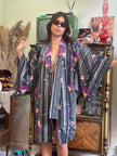 Vintage cotton patterned yukata robe