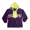 Vintage colorful hooded light jacket (M)