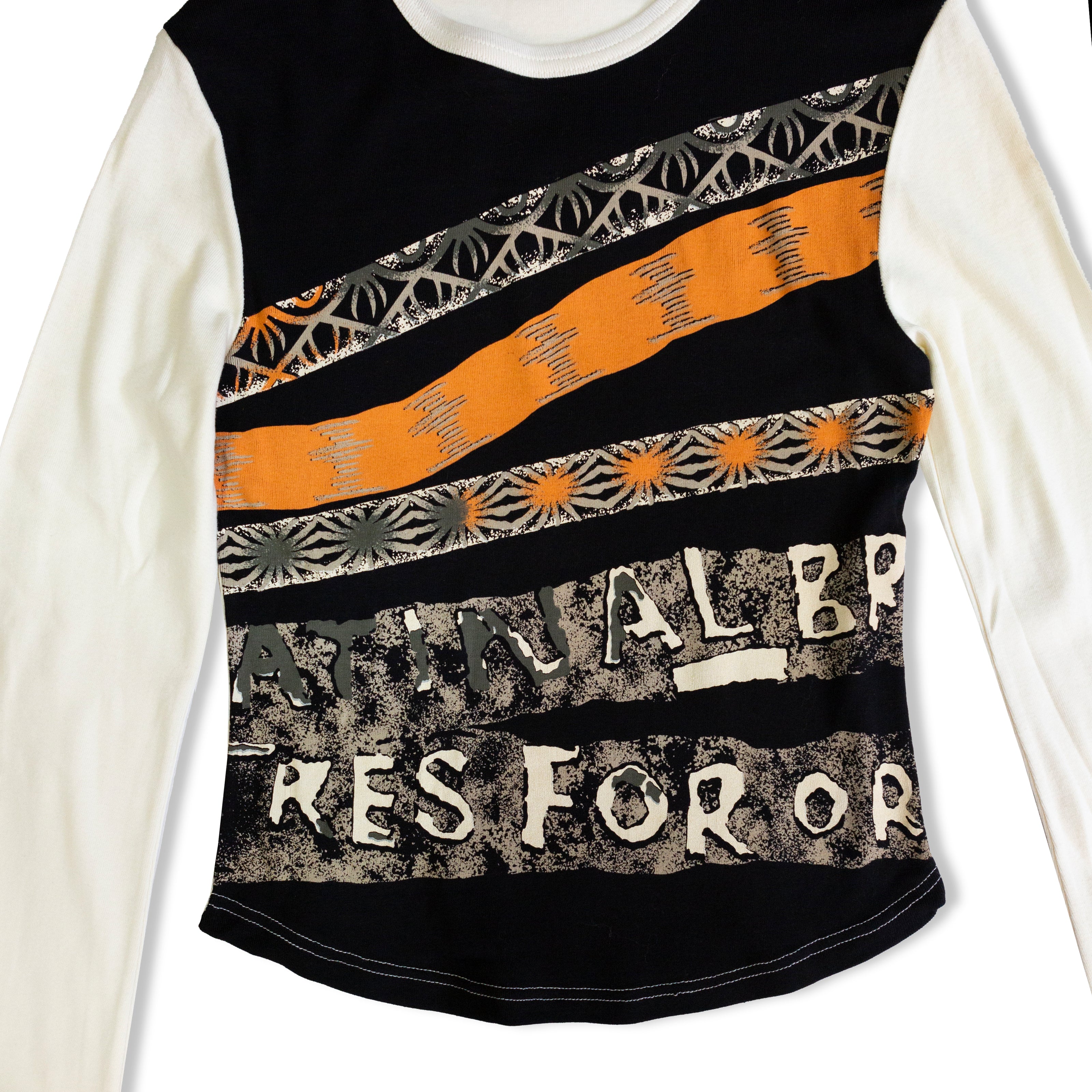 100% cotton multi-patterned deadstock top