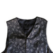 Vintage floral jacquard waistcoat vest (XL)