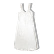Vintage white satin slip dress with embroidered details (M/L)