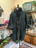 Unique forest green genuine leather Afghan coat /cape