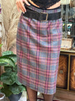 Vintage wool plaid skirt