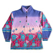 Vintage Colorful Pattern Fleece Pullover (M)