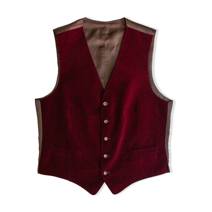 Vintage men’s red velvet vest (M)