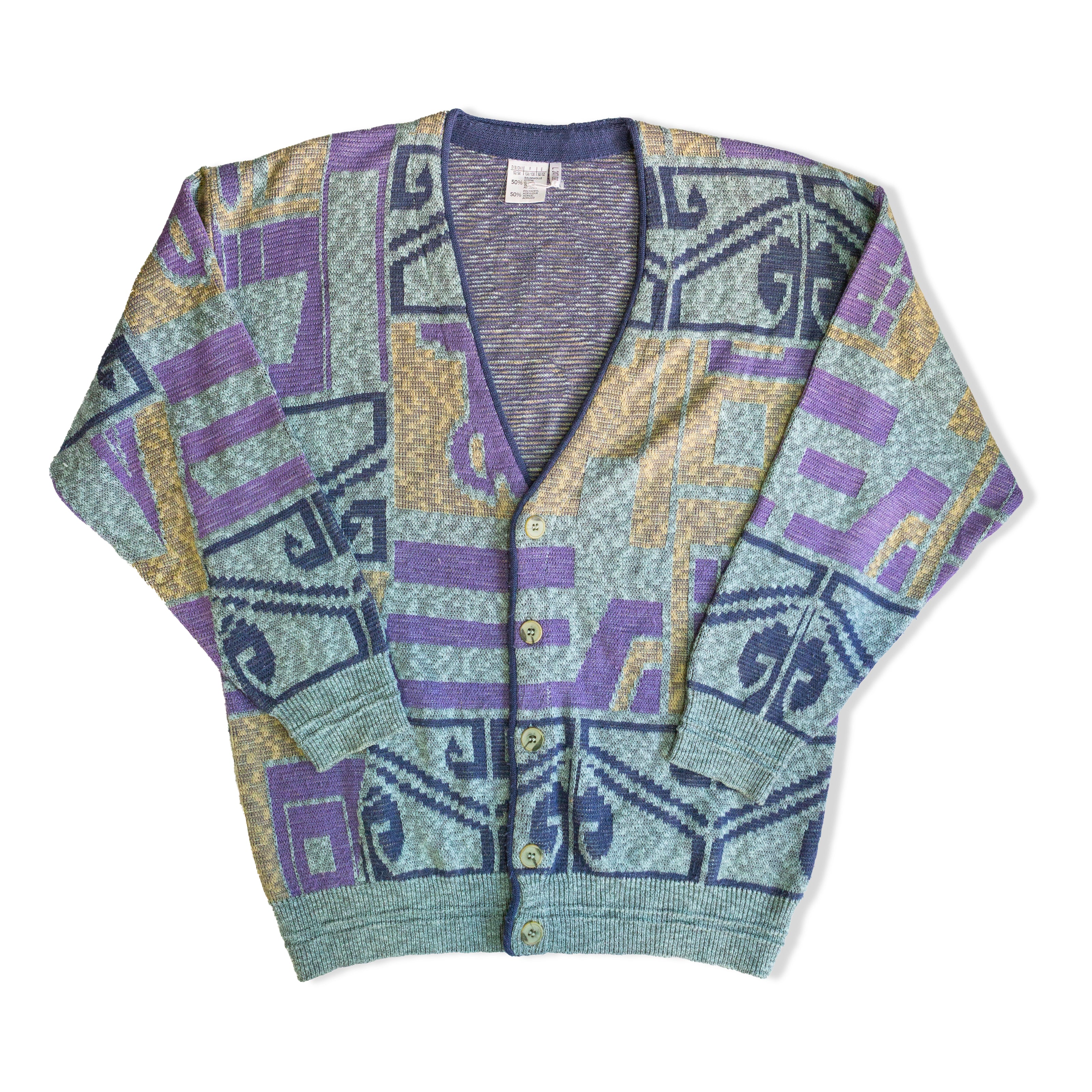 Vintage men’s funky knit cardigan (M)