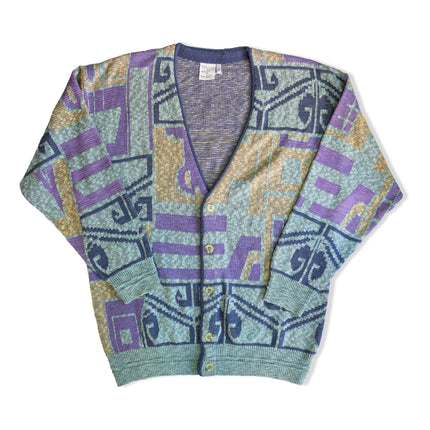 Vintage men’s funky knit cardigan (M)