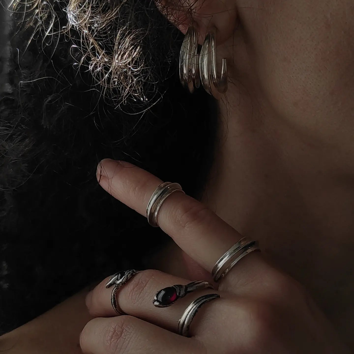 Kimilio silver 925 earhoops