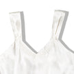 Vintage white satin slip dress with embroidered details (M/L)
