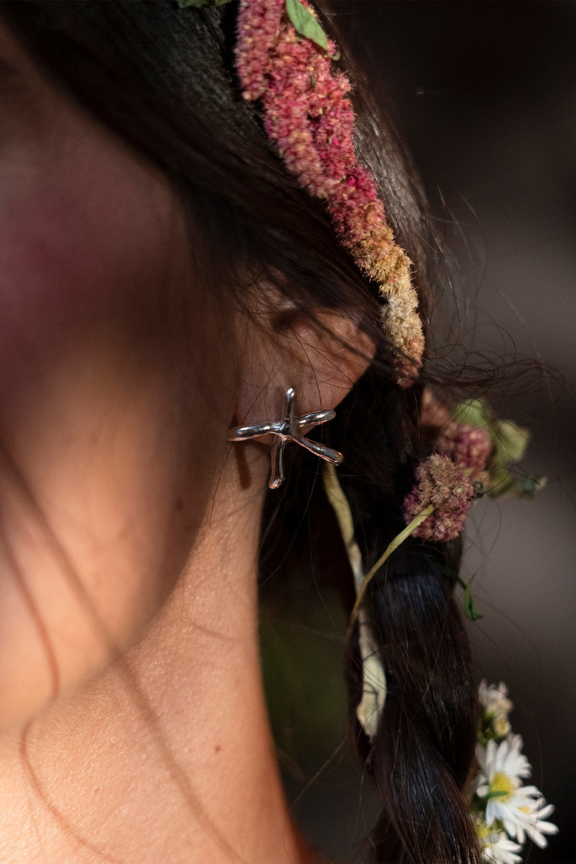 Noxpiria silver 925 starfish studs