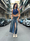 Stunning hot handmade re-worked denim skirt