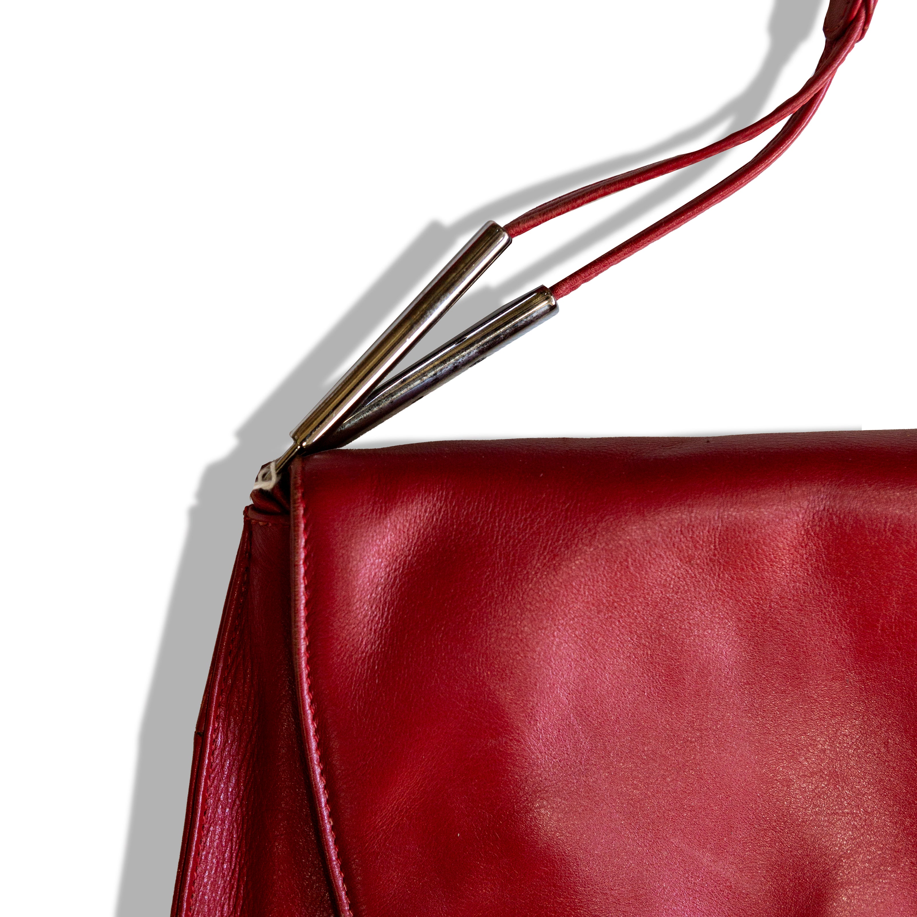 NICCOLI red leather shoulder bag