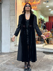 Stunning maxi vintage jacket with velvet detailing