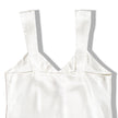 Vintage white satin slip dress with embroidered details (M/L)