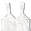 Vintage white satin slip dress with embroidered details (M/L)