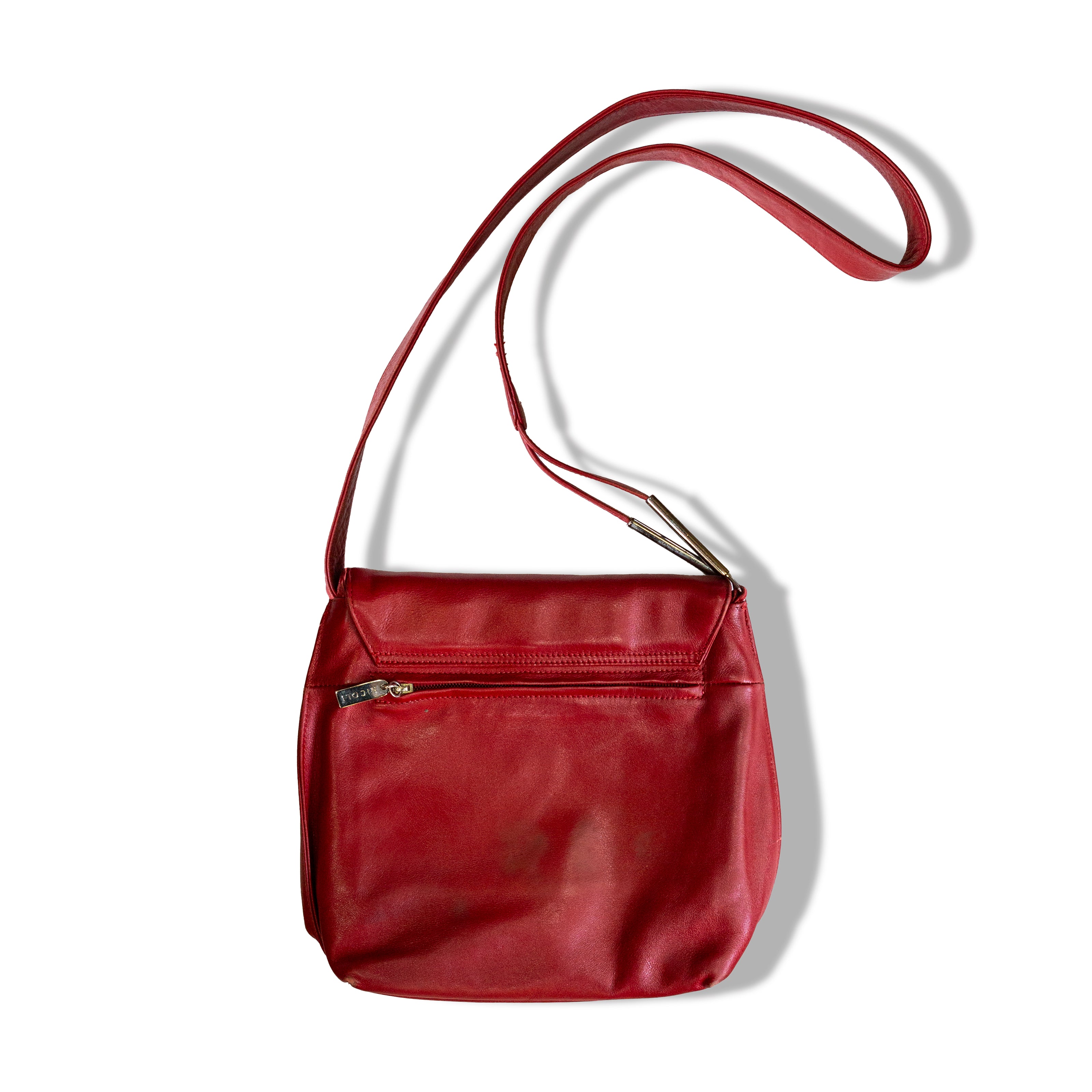 NICCOLI red leather shoulder bag