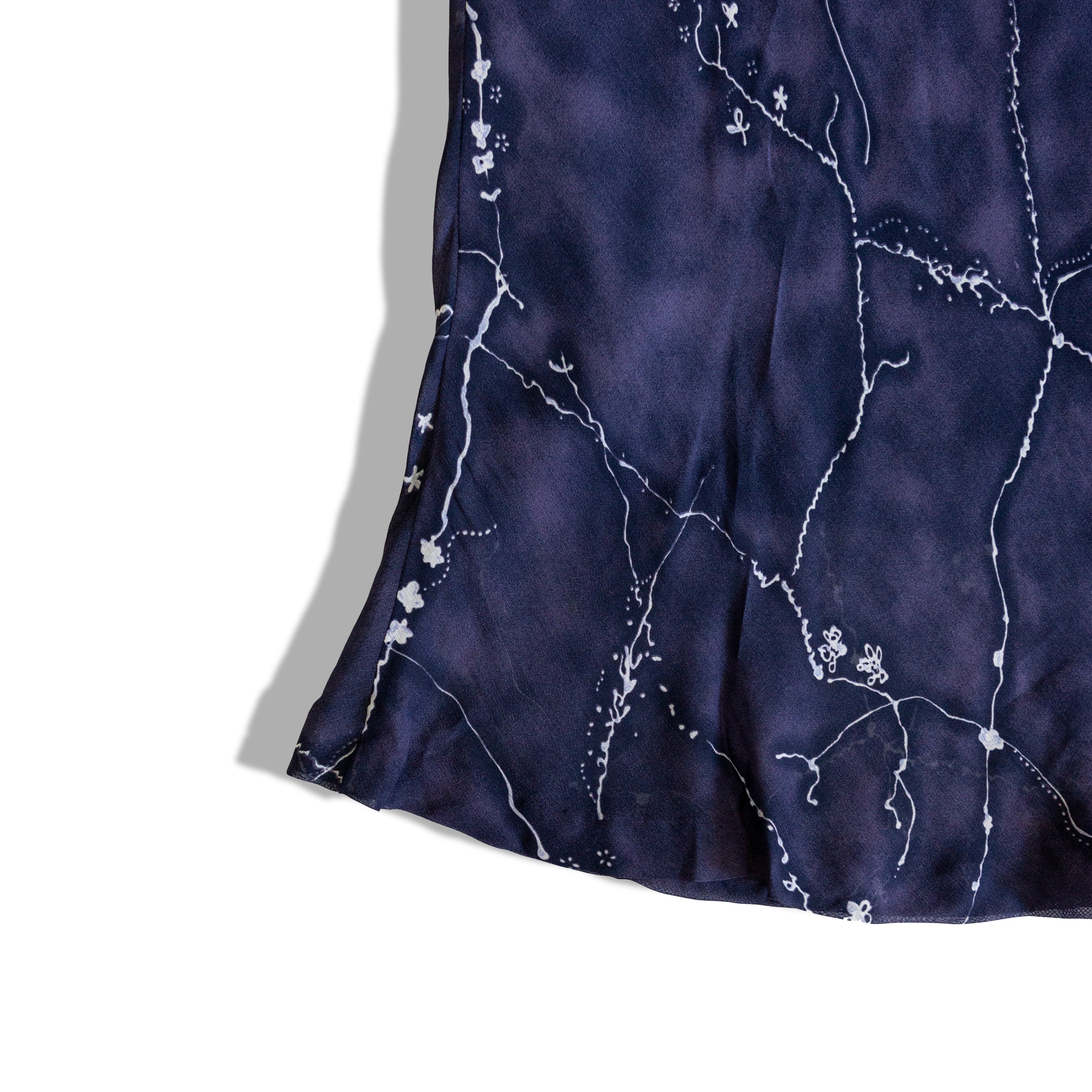 Vintage 90s mesh paterned midi skirt