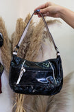 Genna De Rossi Platinum Collection Black Patent Shoulder Bag