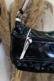 Genna De Rossi Platinum Collection Black Patent Shoulder Bag
