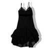 Super hot black asymmetrical dress with lace details (EU38/M)