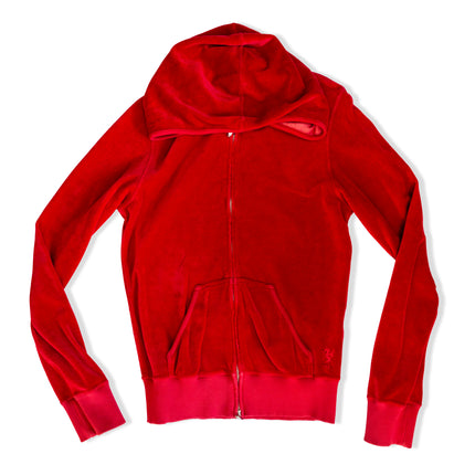 Vintage velour women's zip up (S/M)