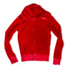 Vintage velour women's zip up (S/M)